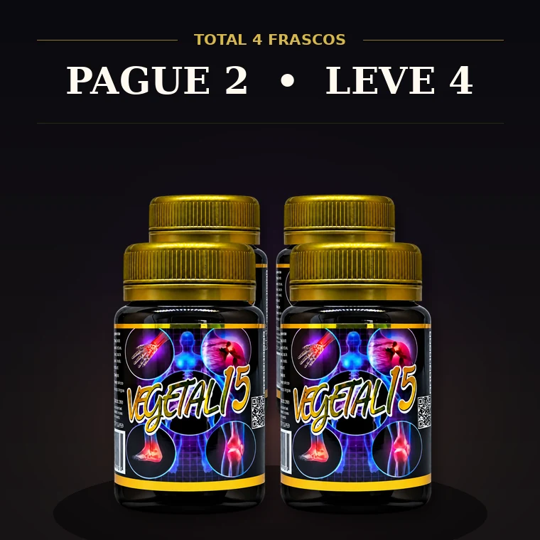 Kit com 4 frascos de Vegetal 15: pague 2, leve 4